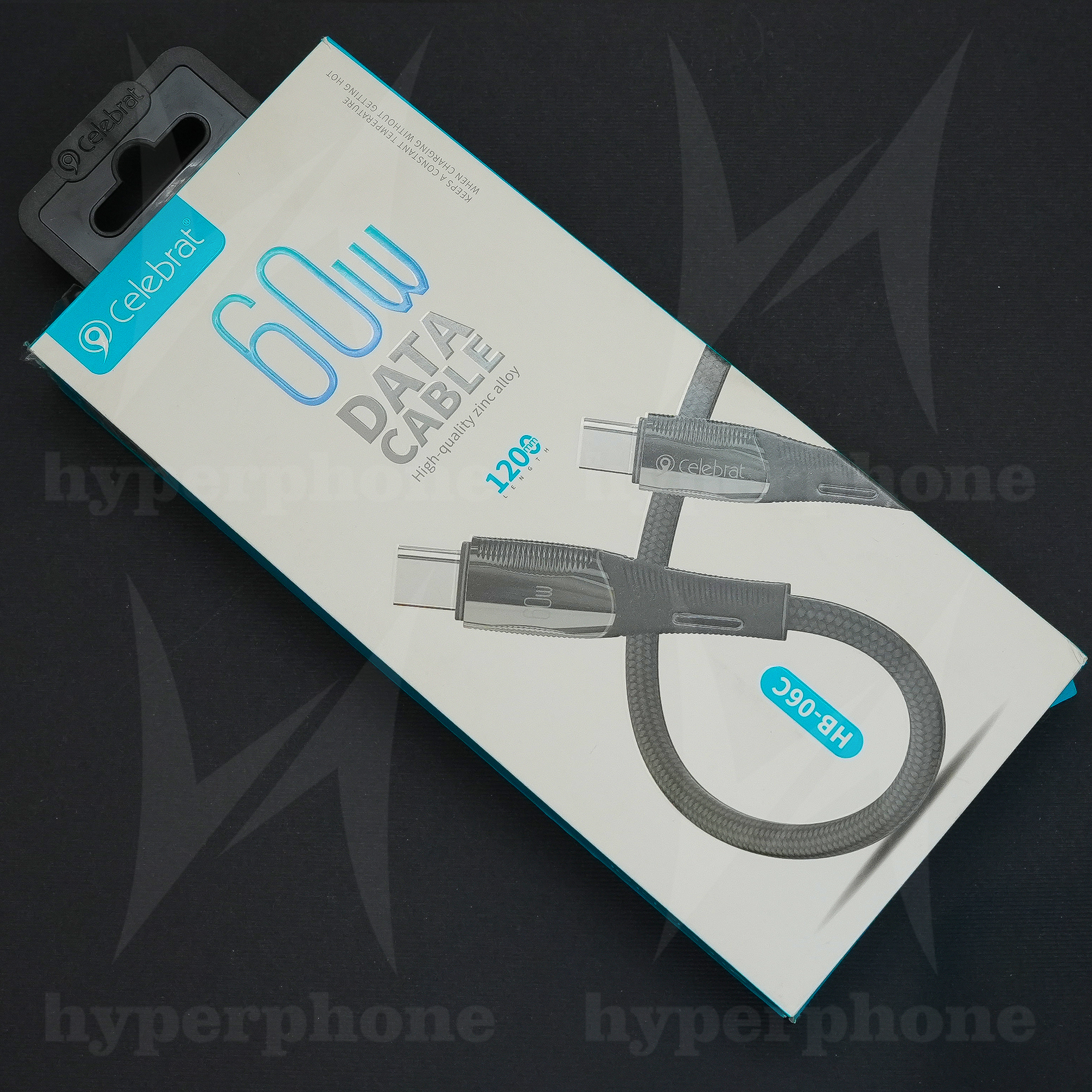 کابل شارژ فست 60W سلبریت CELEBRAT HB-60C TYPE-C اورجینال - مشکی