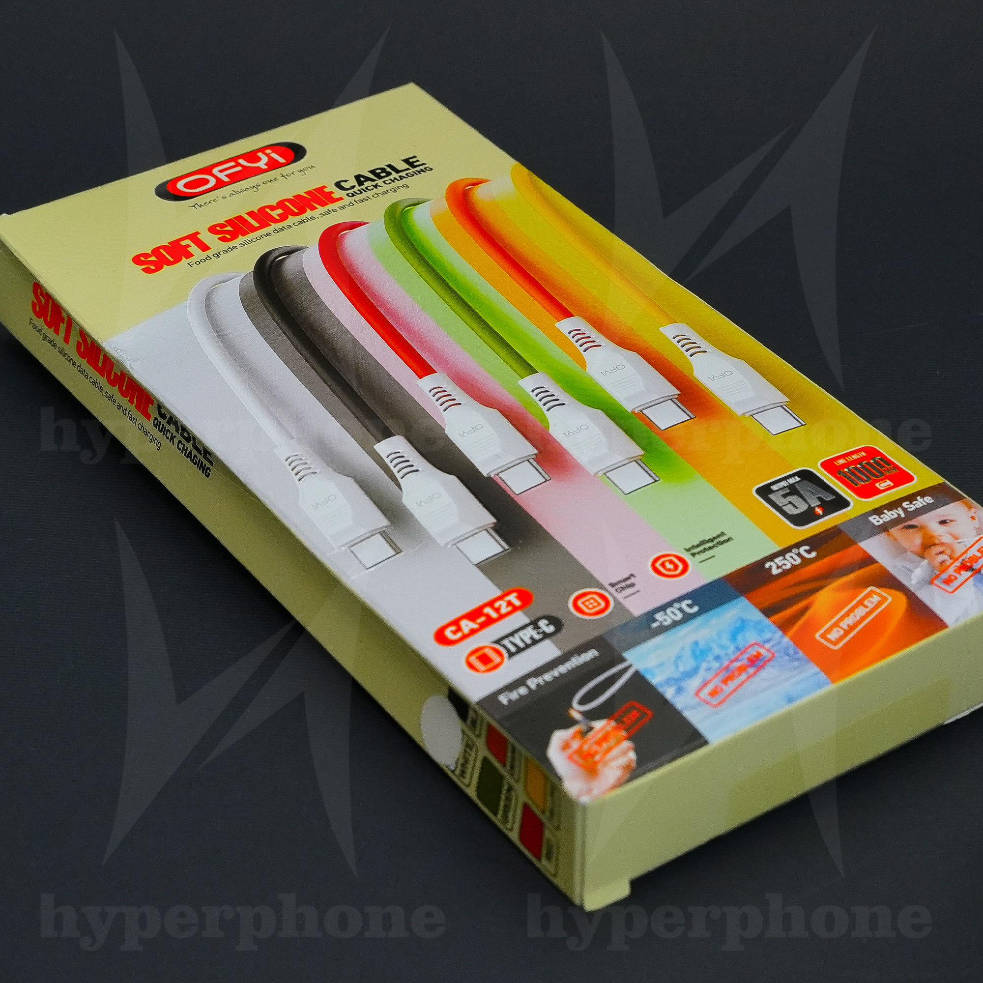 کابل سیلیکونی اوفای ofyi یو اس بی به لایتنینگ و تایپ c - تصویر 2