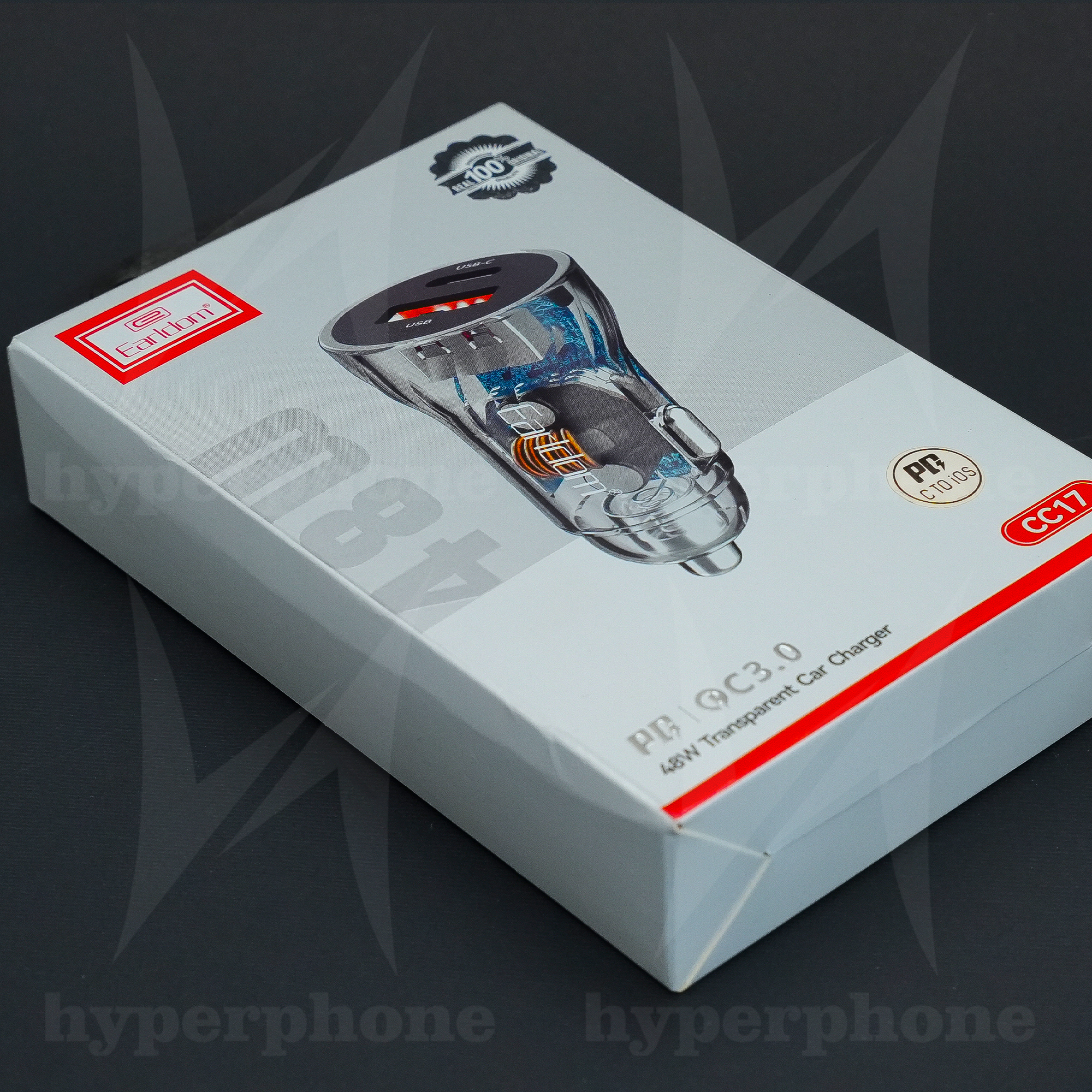 شارژر فندکی فست شارژ Earldom ES-CC17 3A QC3.0 PD 30W