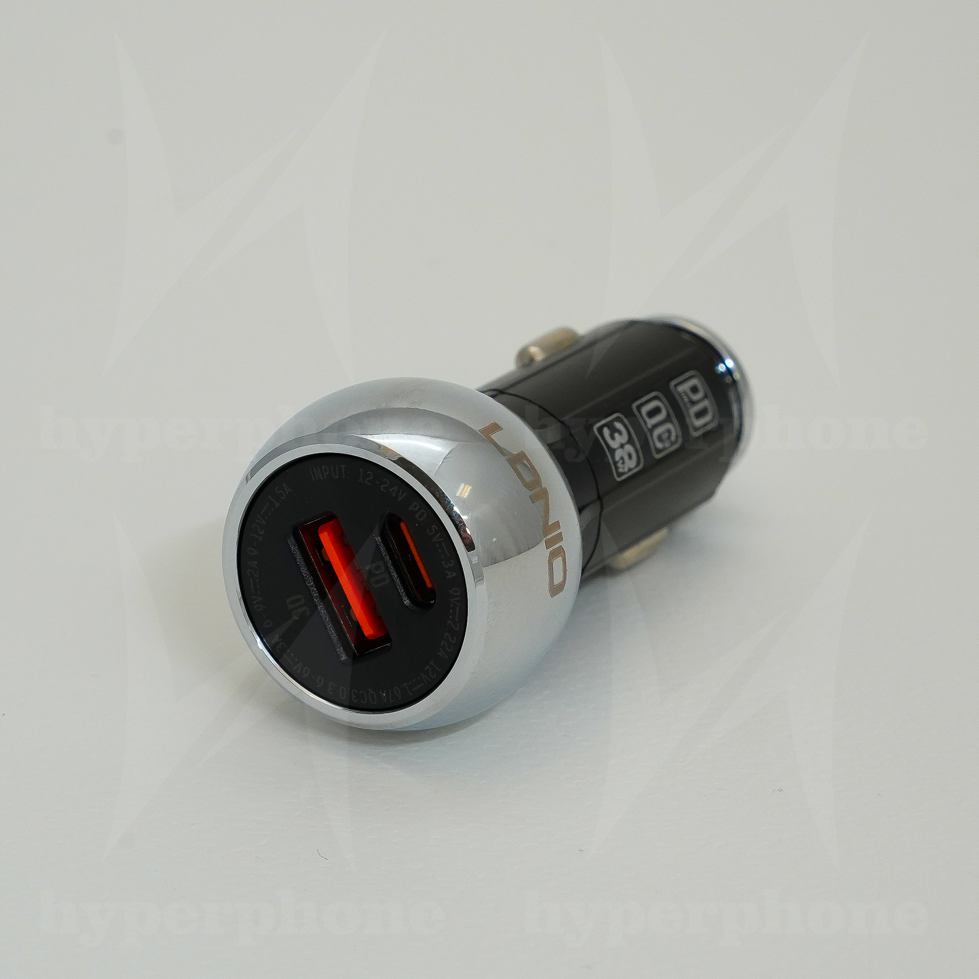 شارژر فندکی الدینیو مدل C1 به همراه کابل تبدیل USB-C - تصویر 3